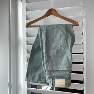 Zara Green Straight Leg Jeans